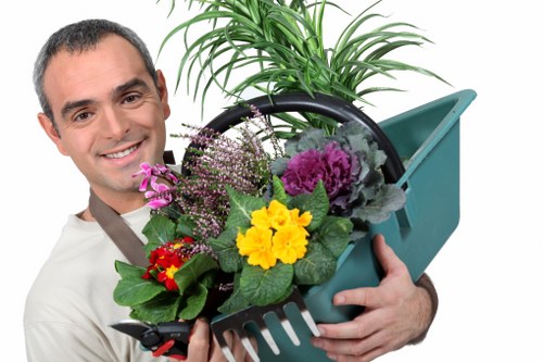 Reusable landscaping materials prepared for donation to a charity partner